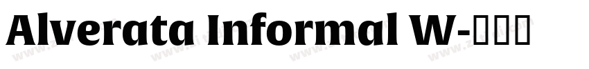 Alverata Informal W字体转换